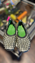 Load image into Gallery viewer, Tory Burch Black and silver Leather Studded Ballet Flats, Size 8
