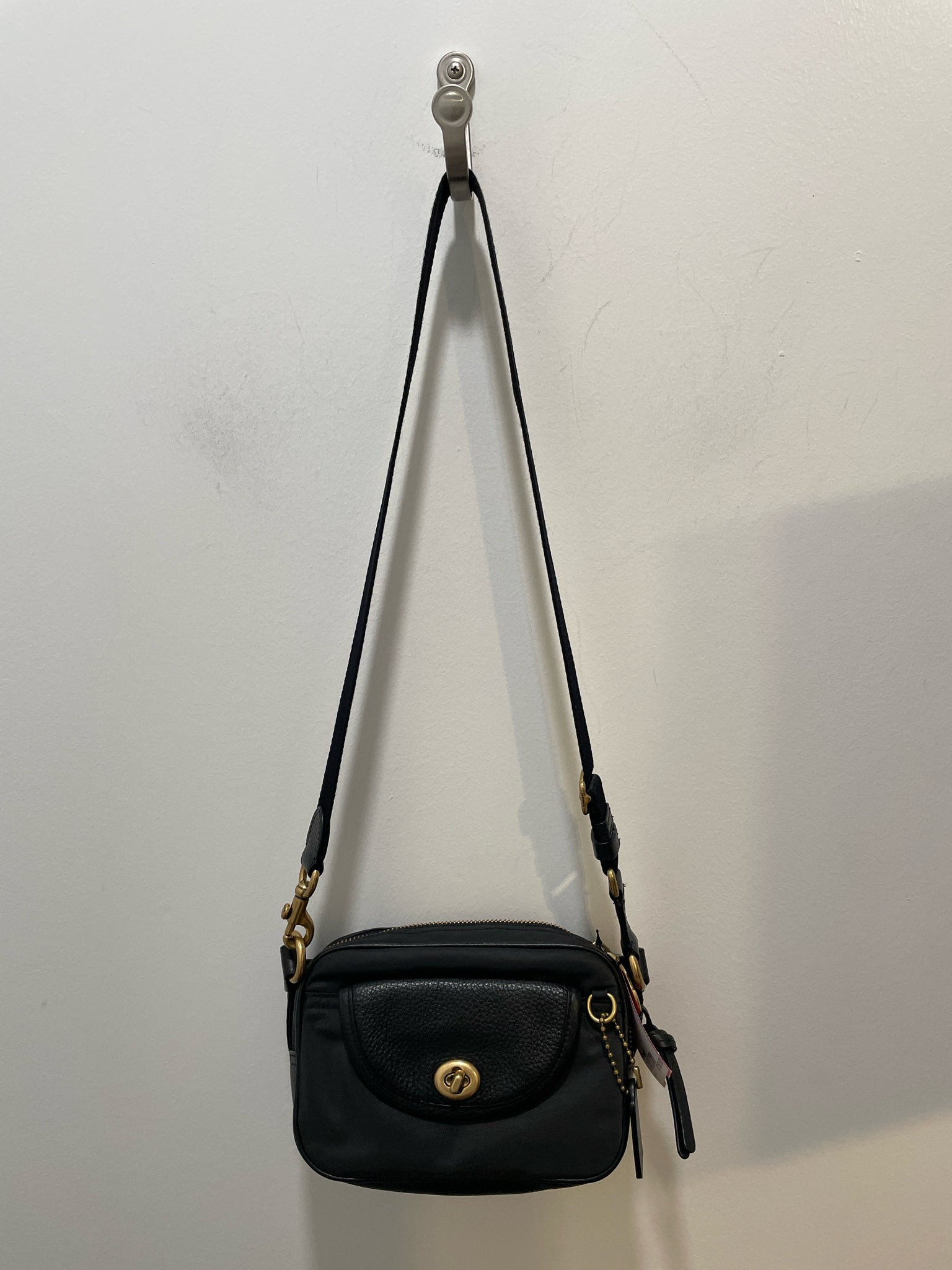 Coach Black Leather Small cargo belt Purse, Sold Out!
