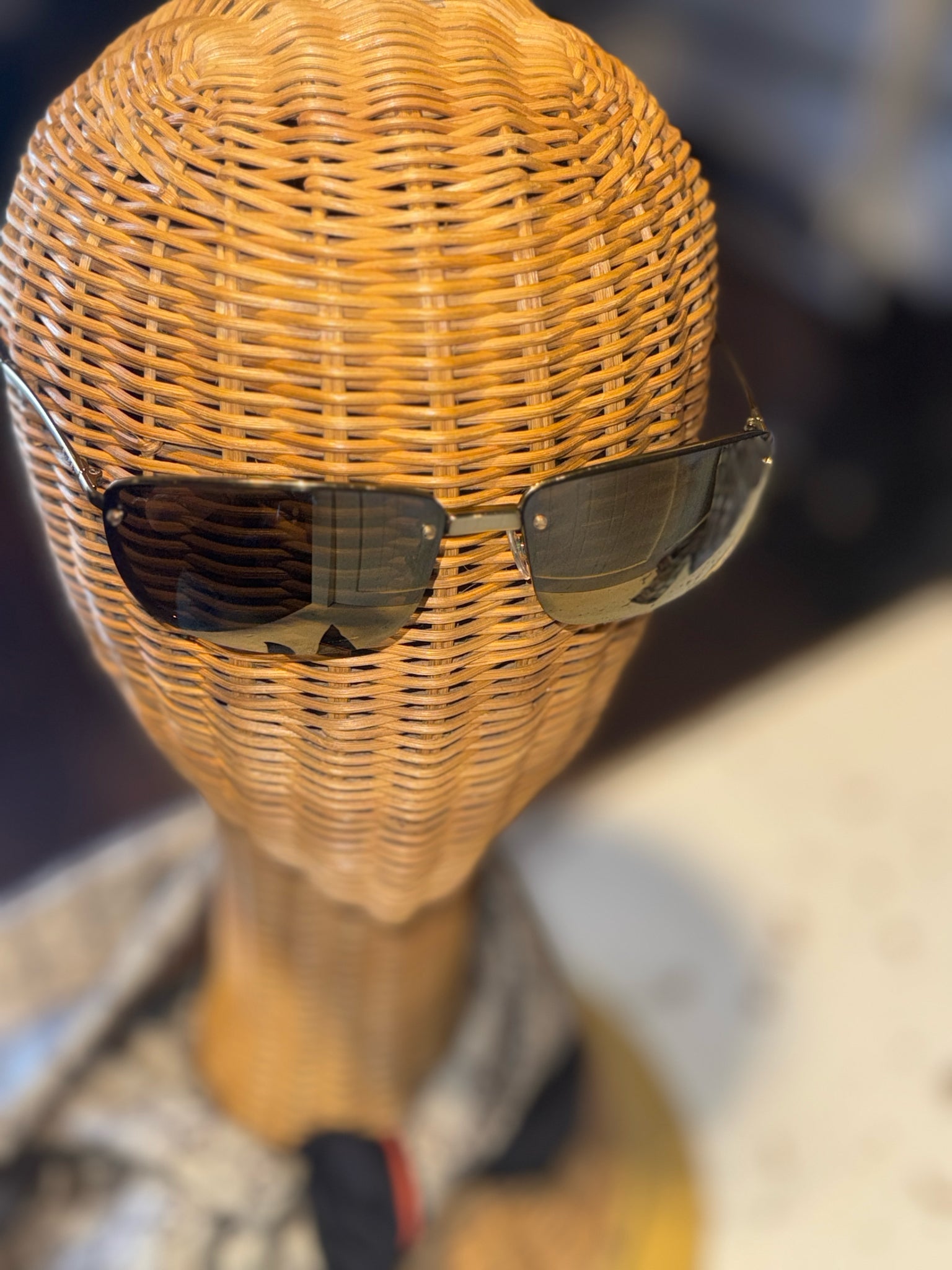 GUCCI Gently Worn Green tone Vintage Wrap Around Sunglasses