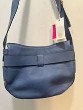 Load image into Gallery viewer, Tory Burch Periwinkle Leather gold buckle crossbody Purse
