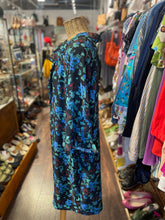 Load image into Gallery viewer, Ganni Black Polyester Floral ruffled front Tie Front Dress, Size 42
