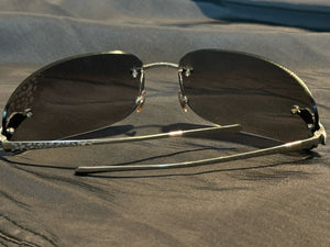 Cartier AS IS Silver Sunglasses, minor scratch & chp