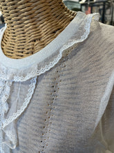 Load image into Gallery viewer, Coach White Nylon sheer Short sleeve lace Top, Size M
