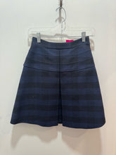 Load image into Gallery viewer, Christian Dior Blue &amp; Black Wool Gingham Zip Side Skirt, Label Missing, Size 2
