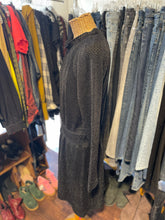 Load image into Gallery viewer, Tory Burch Black knit Blend glitter Longsleeve ruffle collar Dress, Size XL
