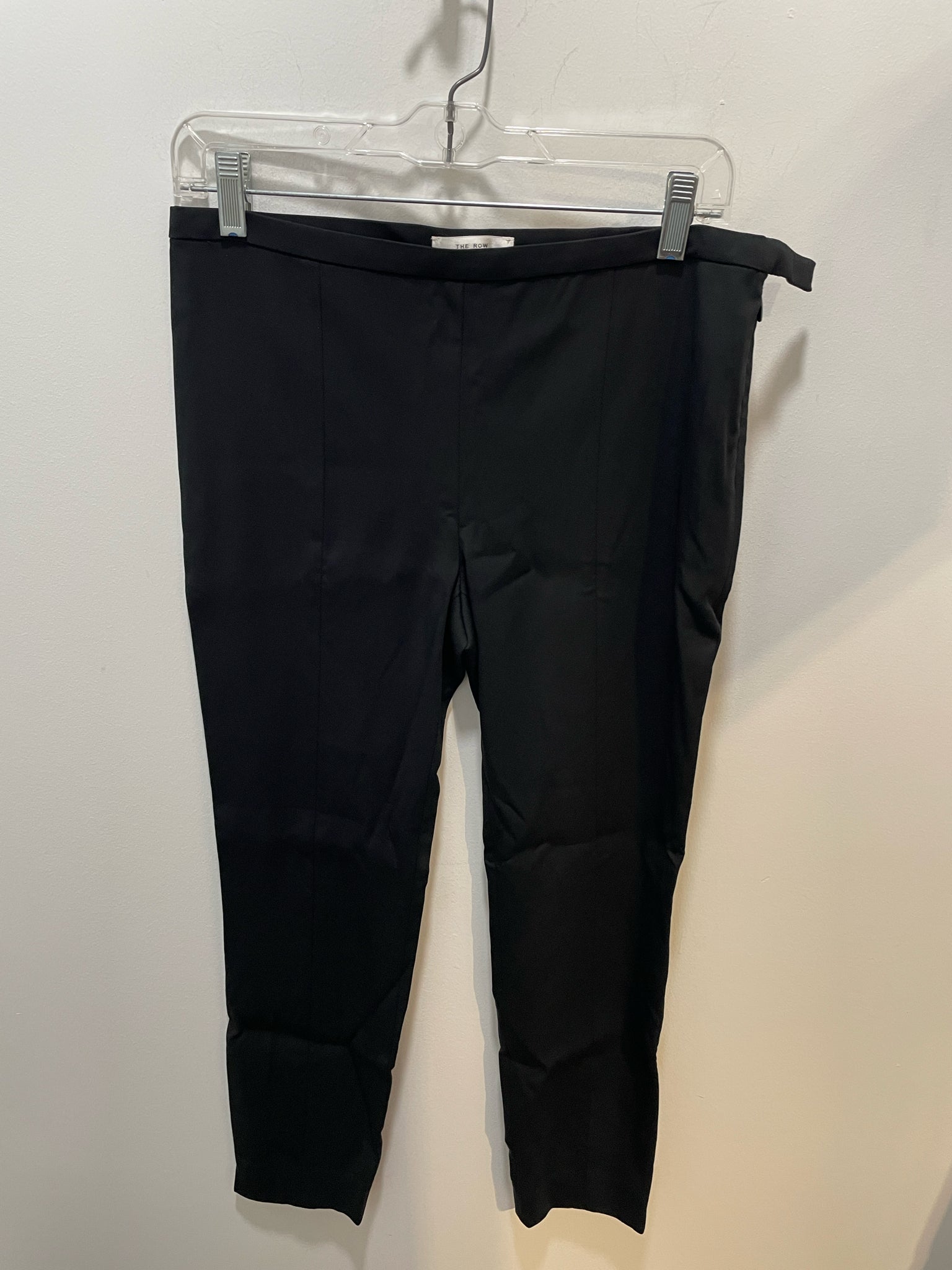 The Row Black Viscose blend fitted Stretch ankle Pant, Size S