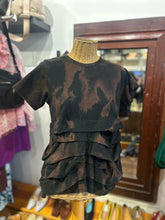 Load image into Gallery viewer, Comme des Garcons Black bleached look ruffle layers Top

