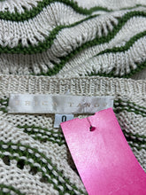 Load image into Gallery viewer, Erica Tanov Beige and green Cotton striped Knit sleevless Top
