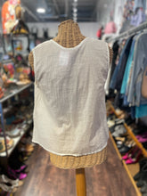 Load image into Gallery viewer, Elsa Esturgie Off white Organic Cotton sleeveless billowy Top, Size 38
