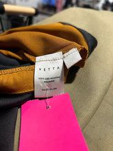 Load image into Gallery viewer, Vetta Black &amp; Orange Poly satin Sleeveless Top
