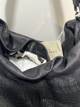 Load image into Gallery viewer, LIEBESKIND Black Leather scale texture w/ duster Purse

