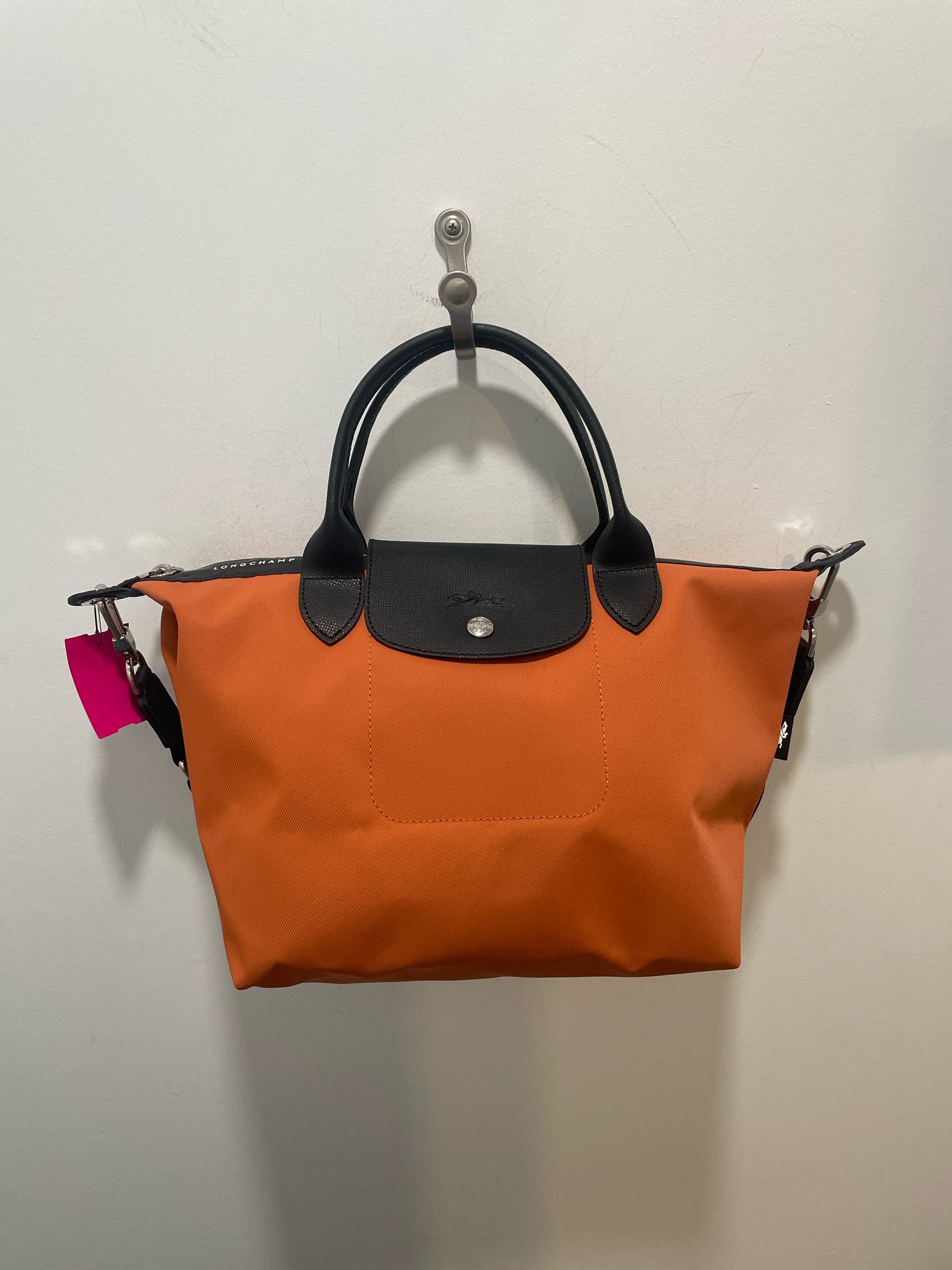 Longchamp orange blend Canvas Strap Logo Medium Multi strap  Purse