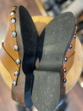 Load image into Gallery viewer, Ganni almond Leather W/Studs clog, AS IS-inserts,Size 38
