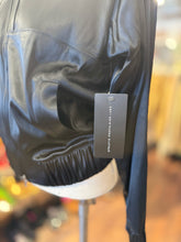 Load image into Gallery viewer, APL Black Acetate bomber style Shiny Zip Up Jacket
