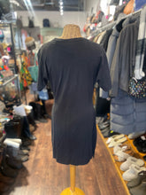 Load image into Gallery viewer, Theory Black Cotton Draped Dress, Size M
