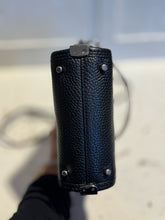 Load image into Gallery viewer, Coach Black &amp; silver Leather Mini crossbody Purse
