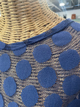Load image into Gallery viewer, Krista Larson Blue Nylon Circles mesh longsleeve Top, Size One Size
