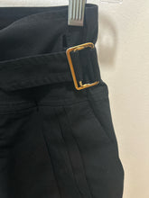 Load image into Gallery viewer, CHLOE Black Cotton buckle detail Knee Skirt
