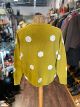 Load image into Gallery viewer, Two Danes mustard &amp; cream Wool Polka Dot Long sleeve Sweater, Size S
