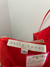 Load image into Gallery viewer, Erica Tanov Blood orange Silk Slip Dress midi Dress, Size 2=M
