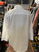 Load image into Gallery viewer, Jess Brown White Cotton Button up 3/4 length sleeve Top, Size 1=S
