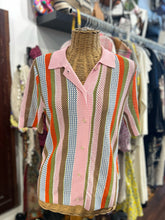 Load image into Gallery viewer, Stine Goya pink multi Viscose knit cutout Short sleeve Top
