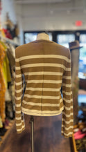 Load image into Gallery viewer, la ligne chetsnut &amp; white Cashmere Stripe Button up Sweater
