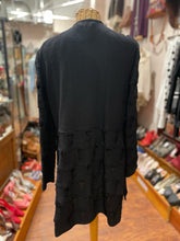 Load image into Gallery viewer, St. John Couture Black Fringe Details Open Front Knit Jacket, Size 8
