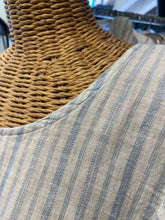 Load image into Gallery viewer, CP Shades Blue &amp; White Linen Stripe pockets Dress, Size M
