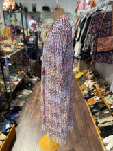 Load image into Gallery viewer, Roller Rabbit White, blue &amp; red Cotton Floral Tassel Tie Dress, Size M
