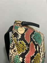 Load image into Gallery viewer, Clare V. white, black, pink scale print Purse

