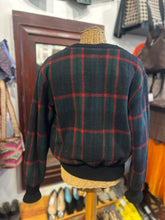 Load image into Gallery viewer, Ralph Lauren red and green Wool Blend Plaid zipper jumper Sweater
