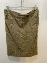 Load image into Gallery viewer, Erica Tanov Green Checkered pencil tweed skirt, Size 2=M
