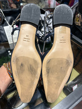 Load image into Gallery viewer, Roberto Festa indigo &amp; brown Denim point toe sling back Shoe, Size 38
