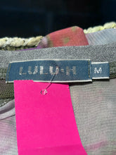 Load image into Gallery viewer, LULU - H green &amp; white Mixed mixed media Longsleeve Zipper Top
