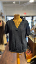 Load image into Gallery viewer, Rachel Comey Navy alpaca &amp; wool v neck Cutouts Top, Size M
