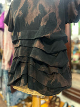 Load image into Gallery viewer, Comme des Garcons Black bleached look ruffle layers Top
