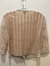 Load image into Gallery viewer, Elisa Cavaletti pink,white &amp; blck Poly floral embellished sheer Jacket
