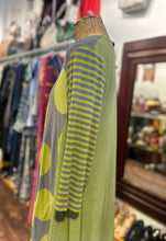 Load image into Gallery viewer, Alembika grey &amp; green Viscose blend polka dot &amp; stripe layering Top
