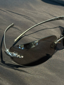 Cartier AS IS Silver Sunglasses, minor scratch & chp