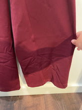 Load image into Gallery viewer, Julie Allert Burgundy Polyester Pleat High Waist belt detail Pant, Size S
