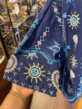 Load image into Gallery viewer, Johnny Was navy, green, pink Linen embroidery Kimono Layering Top, Size 1X
