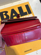 Load image into Gallery viewer, Hermes VINTAGE Red Leather gold accent AS IS Wallet
