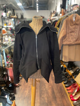 Load image into Gallery viewer, adeptt Black Cotton Hooded Zipper Avant Garde Jacket, Size M
