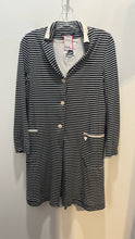 Load image into Gallery viewer, Yoshi Kondo Black &amp; White Cotton stripes button down Layering Top, Size S
