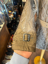 Load image into Gallery viewer, Burberry Tan Quilted Hooded belted button down Jacket, Size M

