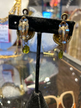 Load image into Gallery viewer, Stephen Dweck gold tone Vermeil W/Peridot Snake Clip on Earrings
