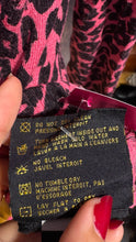 Load image into Gallery viewer, Ed Hardy Pink &amp; Black Rayon Blend Leopard Zip Up Embellished Sweater, Size M
