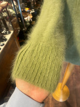 Load image into Gallery viewer, Lee Sands Green rabbit blend Vintage cardigan, Size One Size
