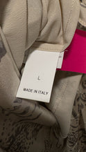 Load image into Gallery viewer, Brunello Cuccinelli Taupe &amp; Cream Silk Floral Sleeveless flowy Dress, Size L

